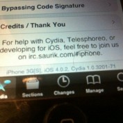iPhone 3GS Jailbreaké sur iOS 4.0.2 avec Sn0wbreeze 2.0