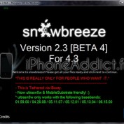 Sn0wbreeze iOS 4.3 passe en version 2.3 bêta 4, Ultrasn0w Fixer inclus