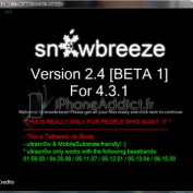 Sn0wbreeze 2.4 bêta 1 : Jailbreak d’iOS 4.3.1 et désimlockage