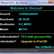 F0recast 1.3 disponible, déterminez si votre iPhone peut être jailbreaké et désimlocké
