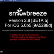 Jailbreak iOS 5 bêta 5 : Sn0wbreeze 2.8b5 disponible