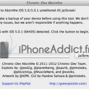 Tutoriel Absinthe : Jailbreak iPhone 4S/iPad 2 untethered iOS 5 et iOS 5.0.1 (Mac)