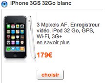 Baisse de prix de l'iPhone 3GS