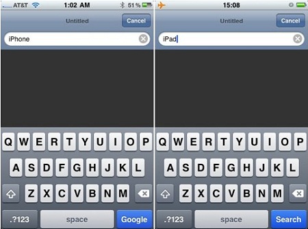 iPhone OS 4.0 : Google disparaît du clavier de Safari Mobile
