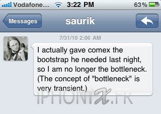Saurik message