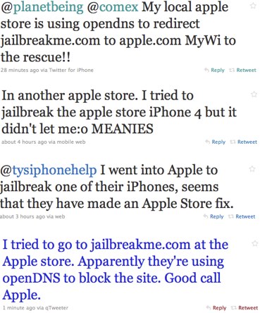 Messages Twitter JailbreakMe