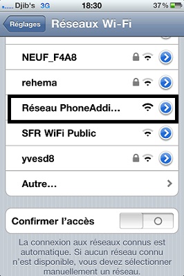 iPhone modem